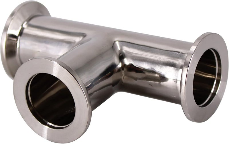 HFS (R) KF25 (NW25) Tee 3-Way Vacuum Fitting, Flange Tee, Stainless Steel 304 - Image 2
